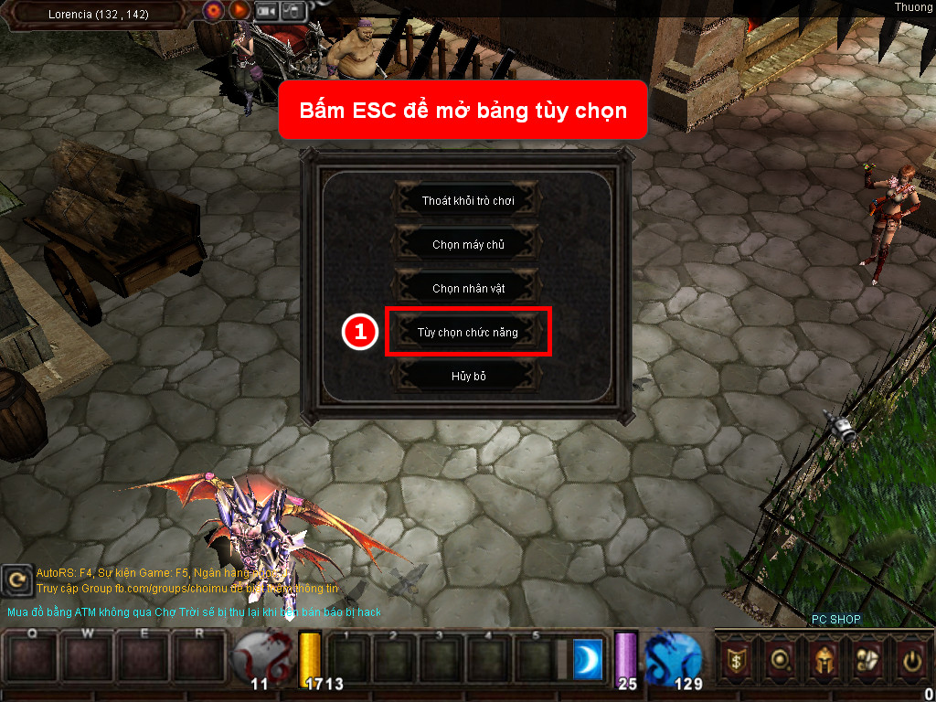 Chức năng chính của Game MU Châu Long