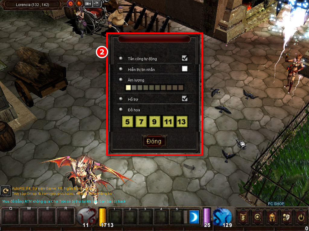 Chức năng chính của Game MU Châu Long